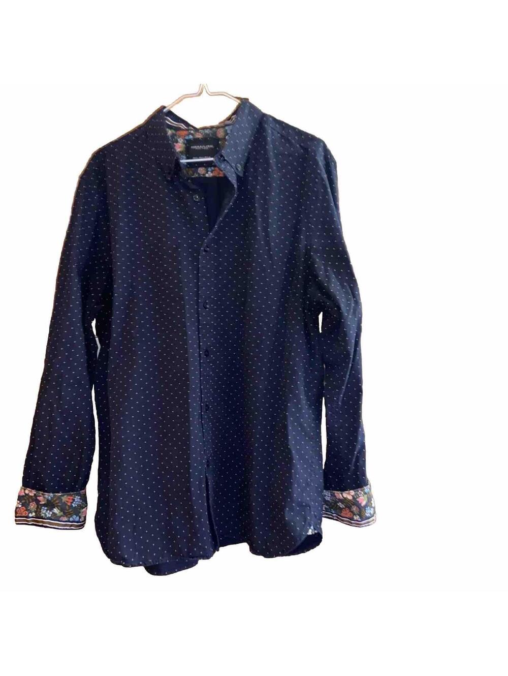 Denim And Flower Ricky Singe  Men’s XL Button Down Shirt Long Sleeve School